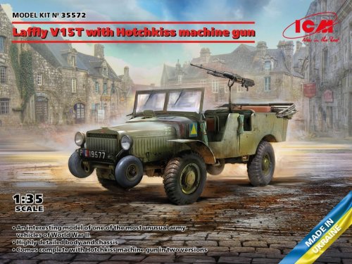 Go to product ICM 35572 - 1:35 Laffly V15T with Hotchkiss machine gun