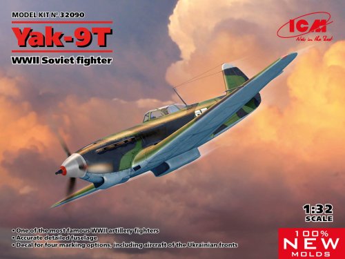 Go to product ICM 32090 - 1:32 Yak-9T WWII Soviet fighter