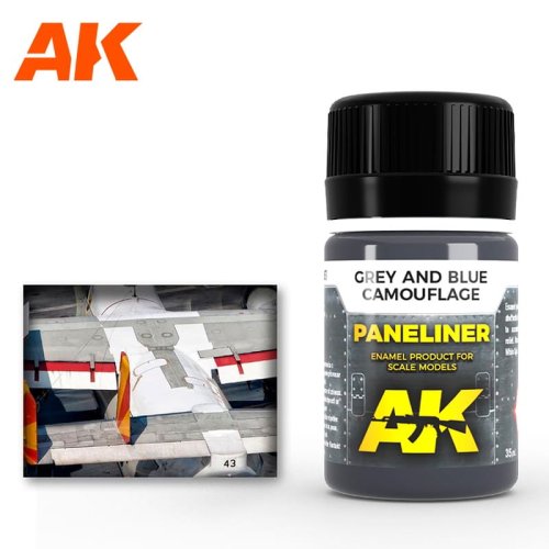 Go to product AK INTERACTIVE 2072 - Paneliner for Grey and Blue Camouflage