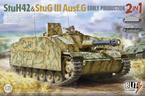 Go to product Takom 8009 - 1:35 StuH42 & StuG III Ausf.G Early Prodution (2 in 1)