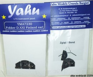 YAHU YMA7230 - 1:72 Fokker DXXI Finland early - Instrument Panel