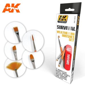 AK INTERACTIVE 663 - Survival Weathering Brushes Set