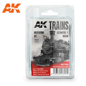 AK INTERACTIVE 7000 - Trains Weathering Set vol.1 - Locomotive & Wagon