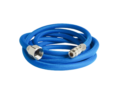 Go to product HARDER & STEENBECK 125883 - Airbrush braided air hose with a 1/4 inch thread, 2 m long