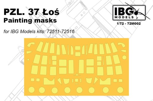Go to product IBG 72M002 - 1:72 PZL 37 Łoś Painting Masks
