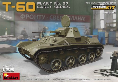Go to product MINIART 35224 - 1:35 T-60 Plant No.37 Early Series w/ interior kit