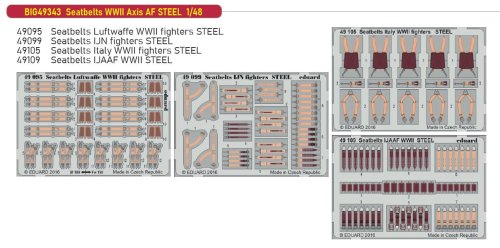 Go to product Eduard BIG49343 - 1:48 Seatbelts WWII Axis AF - Steel