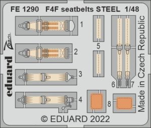 Eduard FE1290 - 1:48 F4F seatbelts - Steel