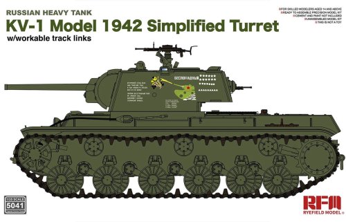 Go to product Rye Field Model 5041 - 1:35 KV-1 Model 1942 Simplified Turret Russian Heavy Tank