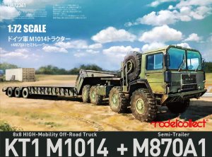 Modelcollect UA72341 - 1:72 KT1 M1014 8X8 High-Mobility Off-Road Truck + M870A1 Semi-Trailer