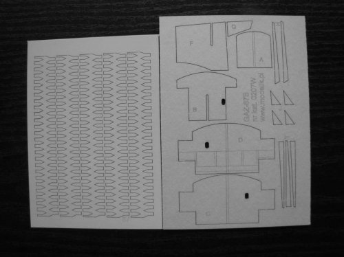 Go to product Modelik 0207W - 1:25 GAZ-67 - set of laser cut frames i bieżników wycinanych laserowo