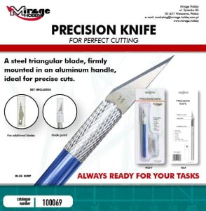 Mirage 100069 - Blue modelling knife with replacement blades