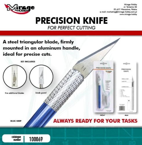 Go to product Mirage 100069 - Blue modelling knife with replacement blades