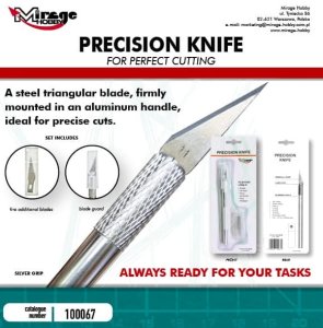 Mirage 100067 - Silver modelling knife with replacement blades