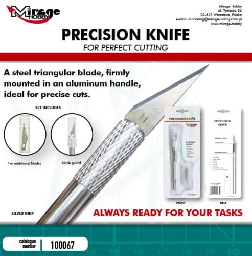 Go to product Mirage 100067 - Silver modelling knife with replacement blades