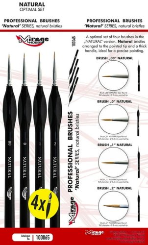 Go to product Mirage 100065 - Natural Paintbrush set 00, 0, 1, 2