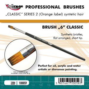 Mirage 100059 - Classic flat Paintbrush Series 2 size 6