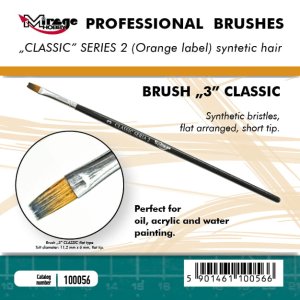 Mirage 100056 - Classic flat Paintbrush Series 2 size 3