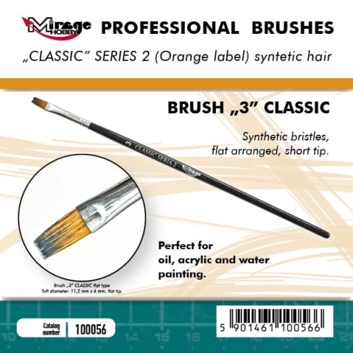 Go to product Mirage 100056 - Classic flat Paintbrush Series 2 size 3