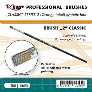 Mirage 100055 - Classic flat Paintbrush Series 2 size 2