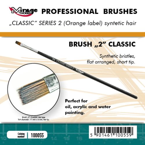 Go to product Mirage 100055 - Classic flat Paintbrush Series 2 size 2