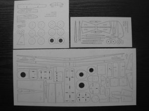 Modelik 1119W - 1:33 Jak-1b - set of laser cut frames