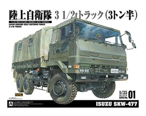 Go to product Aoshima 05890 - 1:35 JGSDF 3 1/2t Truck Isuzu SKW-477