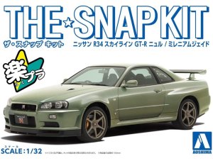 Aoshima 06253 - 1:32 Nissan R34 Skyline GT-R Nur Millenium Jade Snapkit
