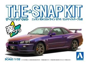 Aoshima 06252 - 1:32 Nissan R34 Skyline GT-R Midnight Purple Snapkit