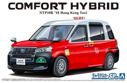 Go to product Aoshima 06223 - 1:24 Toyota NTP10R Comfort Hybrid Taxi '18 Hong Kong Taxi