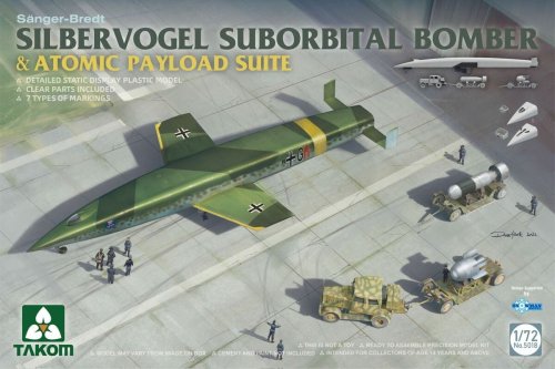 Go to product Takom 5018 - 1:72 Sänger-Bredt Silbervogel Suborbital Bomber & Atomic Payload Suite