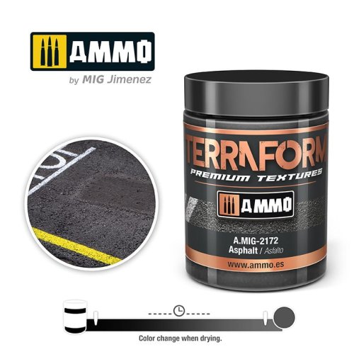 Go to product Ammo Mig 2172 - Asphalt - Terraform Premium Textures 100 ml