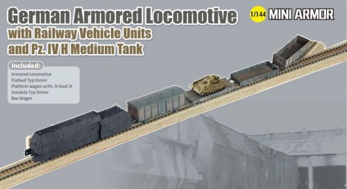 Go to product Dragon 14152 - 1:144 German Armored Locomotive with Railway Vehicle Units and Pz.IV H Medium Tank