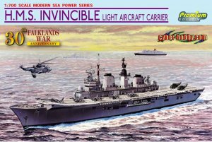 Dragon 7128 - 1:700 HMS Invincible Light Aircraft Carrier Falklands War 30th Anniversary