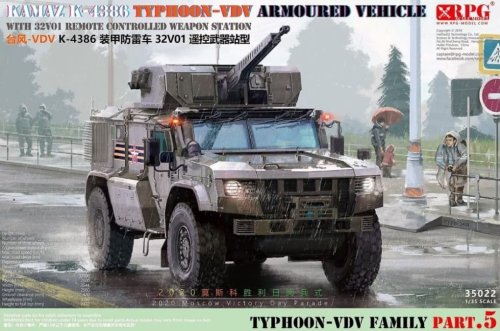 Go to product RPG Model 35022 - 1:35 Kamaz K-4836 Typhoon-VDV Armored Vehicle w/32V01 RCWS