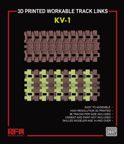 Go to product Rye Field Model 2037 - 1:35 3D Printed Workable Track Links KV-1