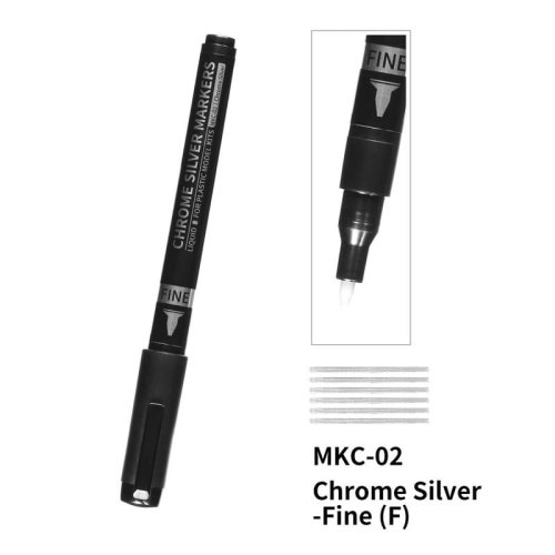 Go to product DSPIAE MKC-02 - Paint marker Chrome Silver Fine