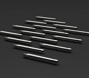 DSPIAE MS-R18 - Stainless steel paint mixing rods, 10 pcs for magnetic paint mixer
