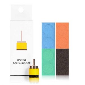 DSPIAE SPP-S01 - Polishing sponge set - 8 sponges for diffeent grits and a mounting shaft