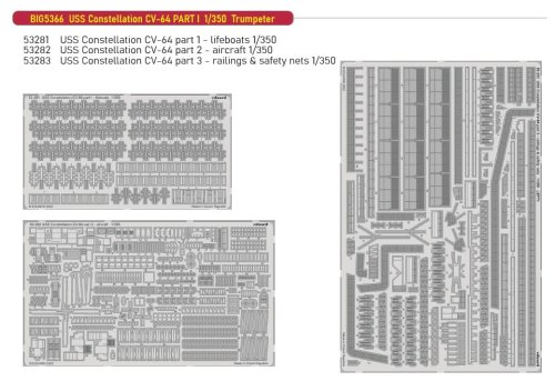 Go to product Eduard BIG5366 - 1:350 USS Constellation CV-64 Part I