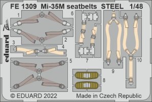Eduard FE1309 - 1:48 Mi-35M seatbelts - Steel
