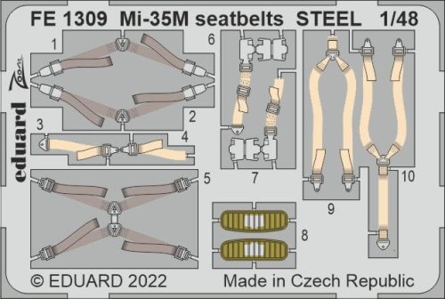 Go to product Eduard FE1309 - 1:48 Mi-35M seatbelts - Steel
