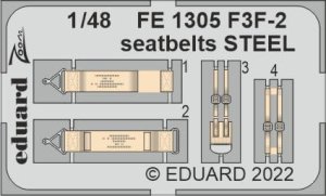 Eduard FE1305 - 1:48 F3F-2 seatbelts - Steel