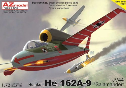Go to product AZ Model AZ 7825 - 1:72 Heinkel He 162A-9 Salamander JV44