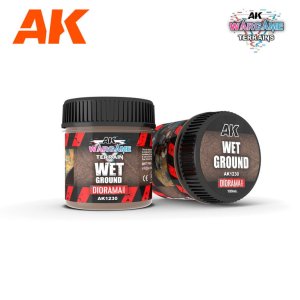 AK Interactive 1230 - Wargame Terrain Wet Ground 100 ml masa do dioram