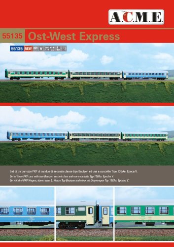 Go to product ACME 55135 H0 - Zestaw wagonów osobowych 134Ab PKP Ost-West Express