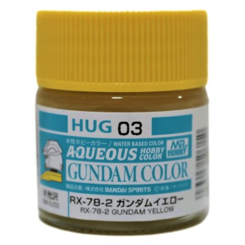 Go to product Mr.Hobby HUG03 - Aqueous Hobby Color RX-78-02 Gundam Yellow 10 ml