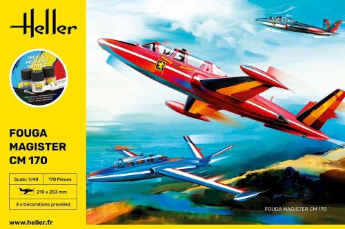 Go to product Heller 35510 - 1:48 Fouga Magister CM 170 model set