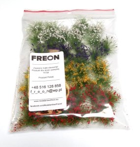 FREON KW7M - Flower tufts - mix of colours - height 7-12 mm