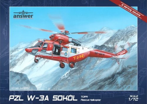 Go to product Answer AA72002 - 1:72 PZL W-3A Sokół TOPR Rescue Helicopter
